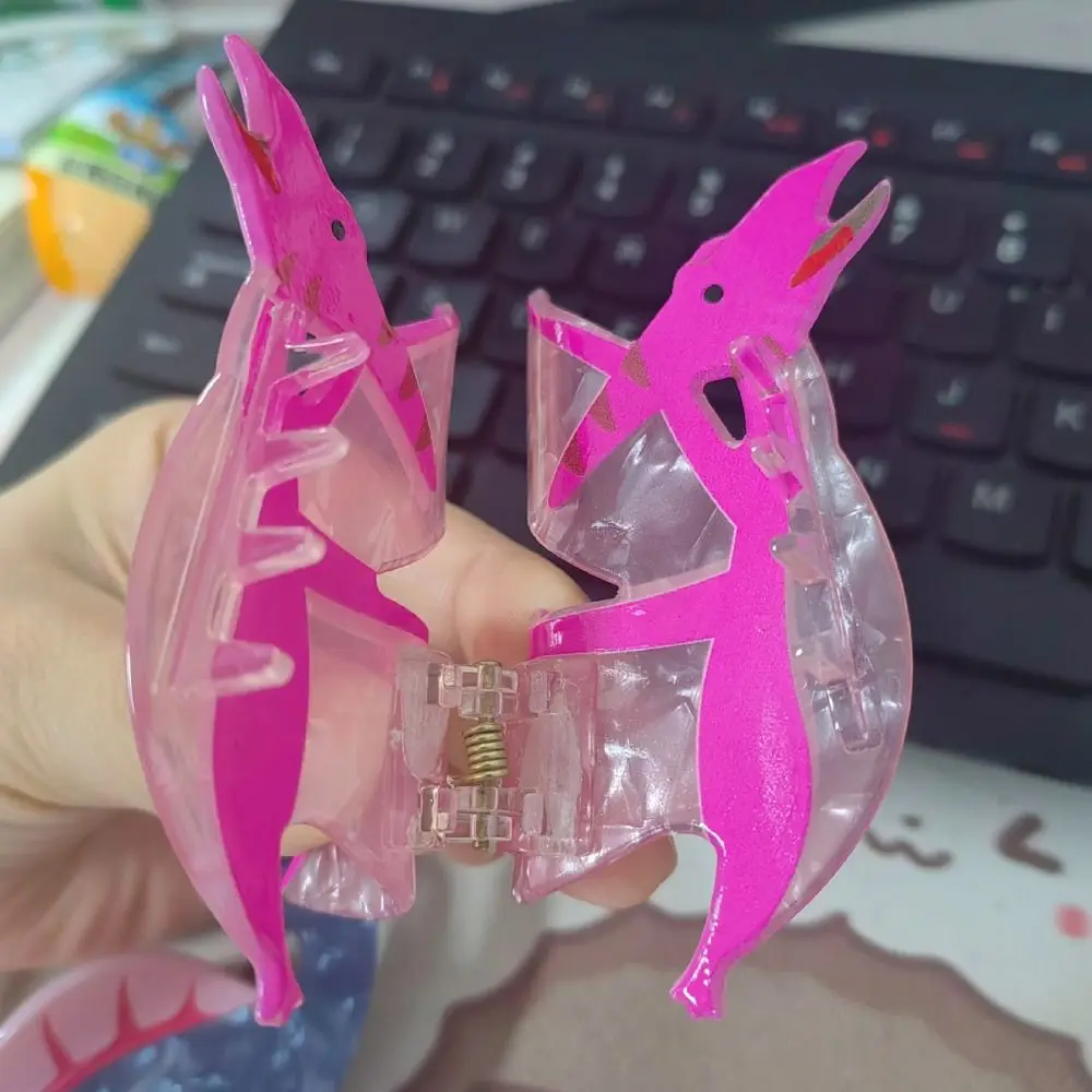 لطيف الاكريليك ديناصور مخلب شعر الكرتون مضحك الحرباء كراب مقاطع الشعر ذيل حصان حامل للنساء الفتيات إكسسوارات الشعر