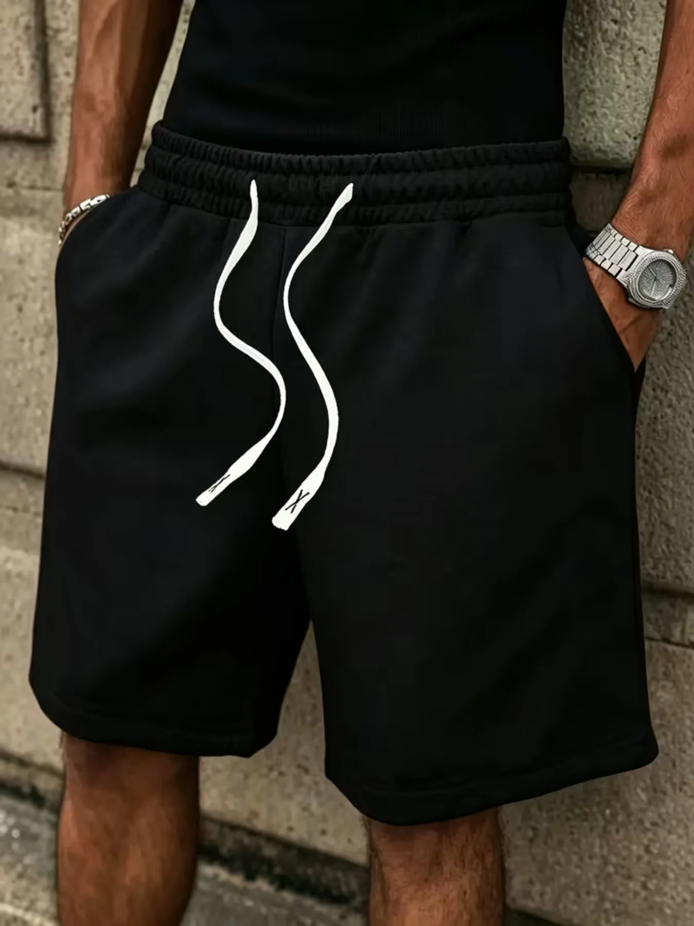 Summer Cool Outdoor Shorts for Men, Loose and Versatile Casual Sports Five Quarter Shorts for Men, Solid Color Shorts for Men