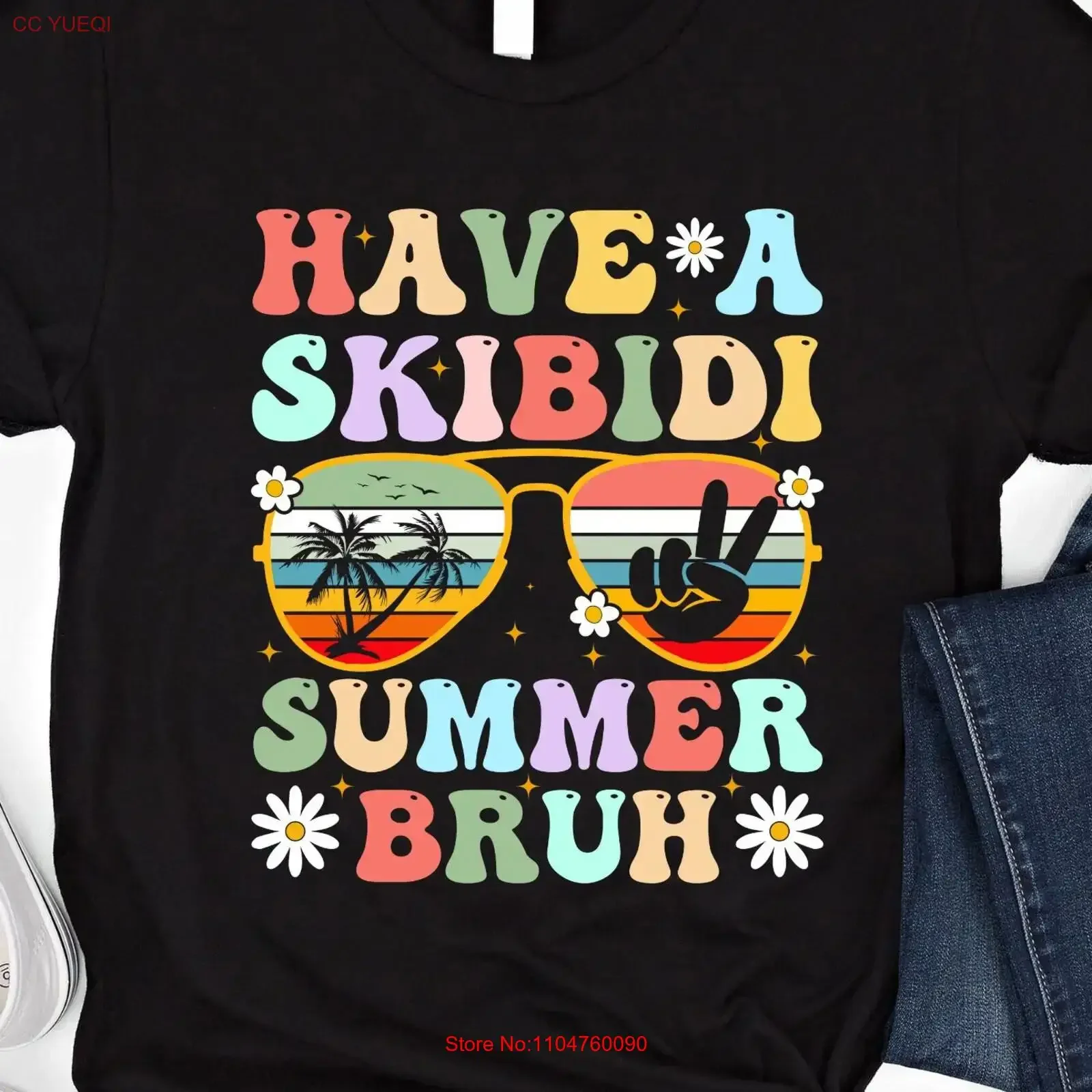 Have A Skibidi Summer Bruh T Shirt Funny Teacher Last Day of School End The Year Schools OuT Retro vintage Washed