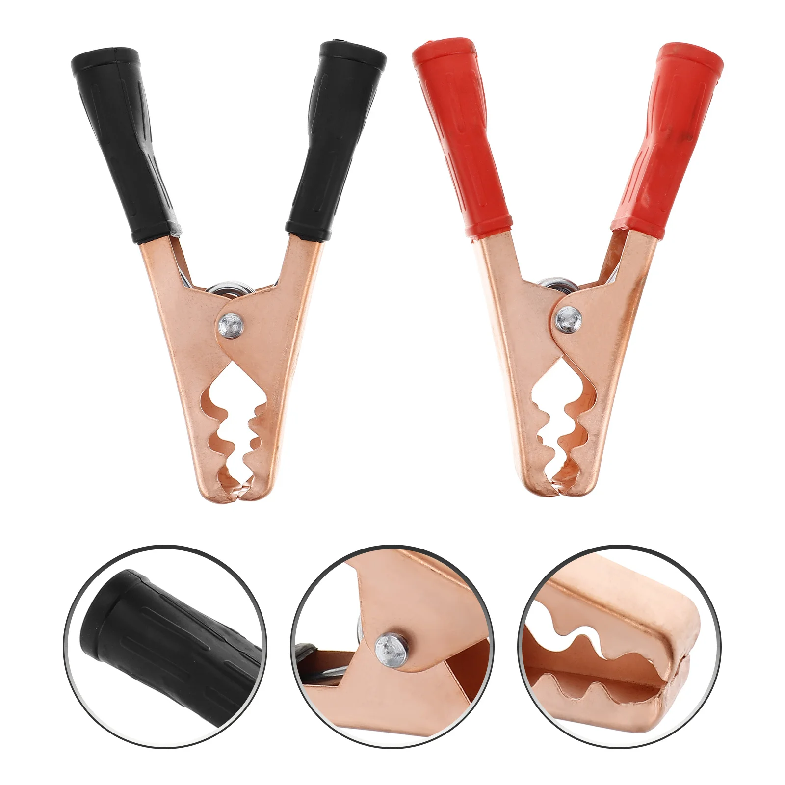 

2Pcs Alligator Clips Heavy Duty Thickened Metal Jumper Cable Clamps Leads Clip Car Starter Wire Clamp Alligator Clips