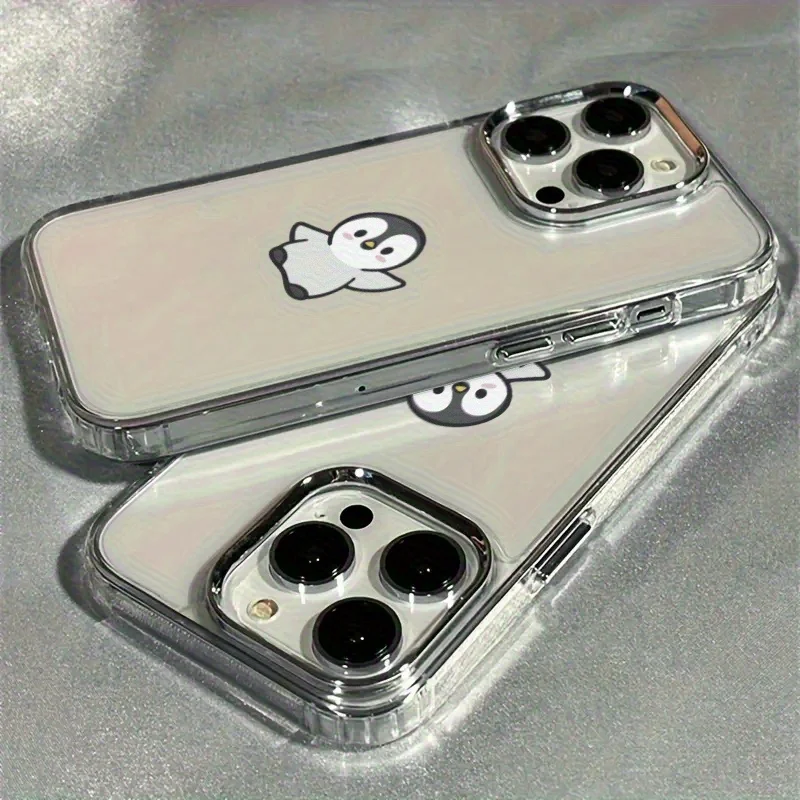 เคสโทรศัพท์ลายเพนกวินน่ารัก เหมาะสำหรับ iPhone 17 16 15 14 13 12 11 Pro/Max/Plus ป้องกันการตกกระแทกและกันแรงสั่นสะเทือน