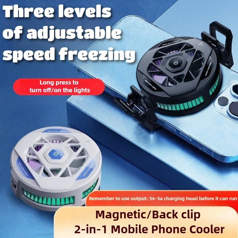 

TL22 Phone PUBG Game Cooler Magnetic Back-clip Semiconductor Cooling Fan Radiator Three Speed Adjustment E-sports Cool Heat Sink