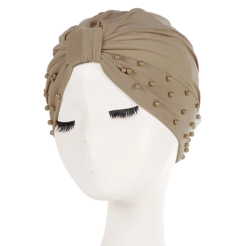 Muçulmano atada headdress turbante gorro para mulher cor sólida hijab caps envoltório árabe hijab femme islâmico headscarf chapéu cabeça envoltório