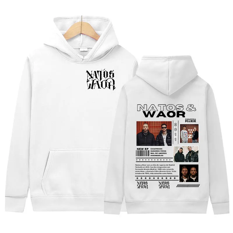 2025 NATOS WAOR New Album Hoodie Rap Men's Hip Hop Trend Oversized Sweatshirt Unisex Vintage Pullover Clothing Hooded Streetwear