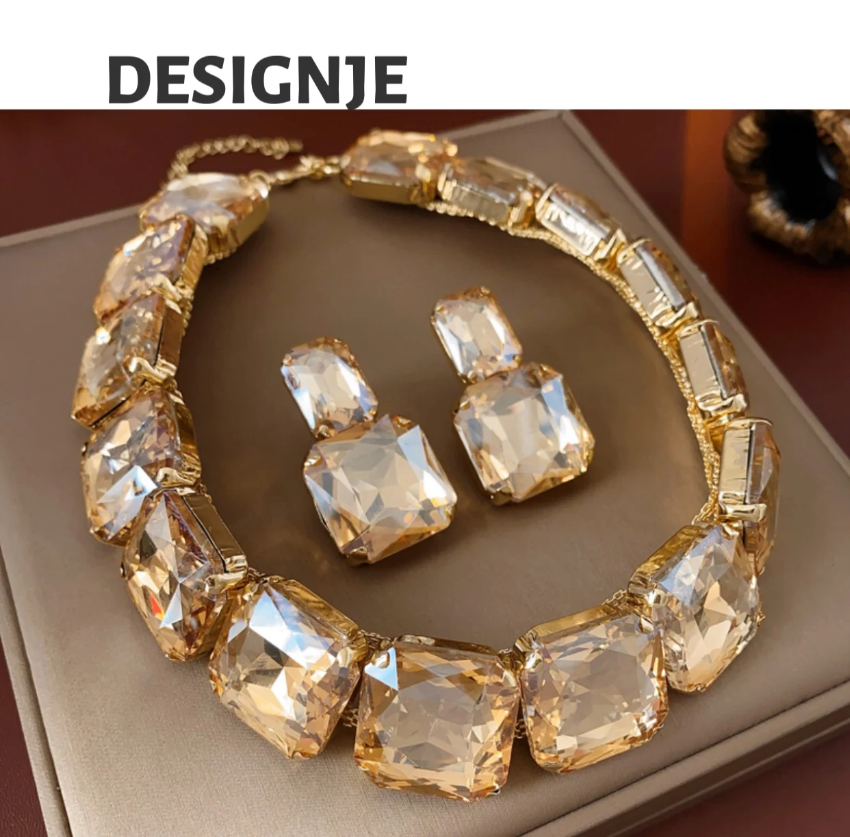 

Popular earring necklace set fashionable multi-functional exaggerated temperament earrings luxurious high-end feeling