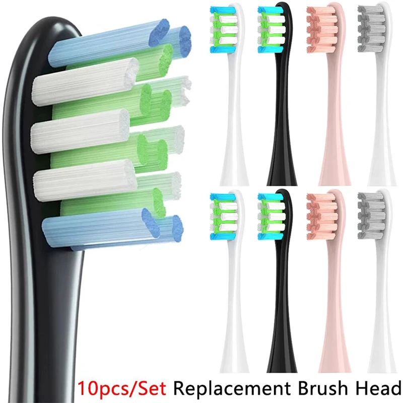 10PCS Replacement Brush Heads For Oclean X/ X PRO/ Z1/ F1/ One/ Air 2 /SE Sonic Electric Toothbrush
