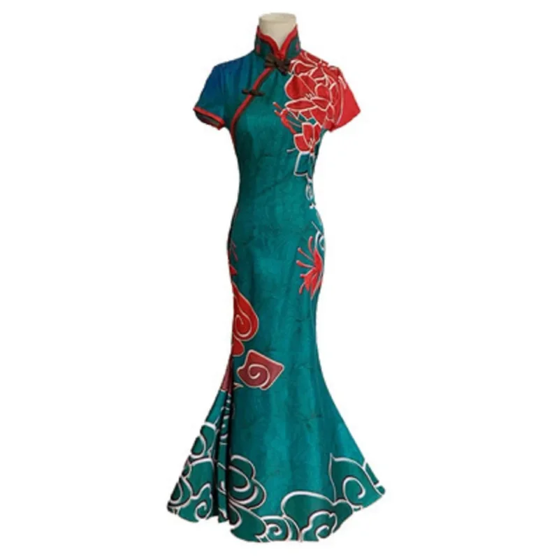 لعبة الهوية الخامس الجيشا ميتشيكو أزياء تنكرية باروكات هنتر سيدة ثلاثة عشر فساتين تشي باو أزياء حفلات الهالوين النسائية