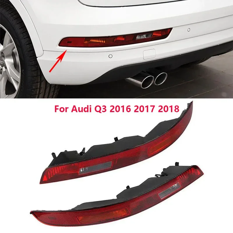 

Car Rear Bumper Brake Light Tail Warming Turn Signal Reflector Lamp For Audi Q3 2016 2017 2018