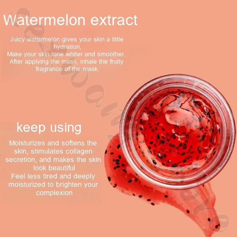 Watermelon jelly mask to fade fine lines, improve dullness, dryness, balance oil, long-lasting moisturizing and fine pores 50g