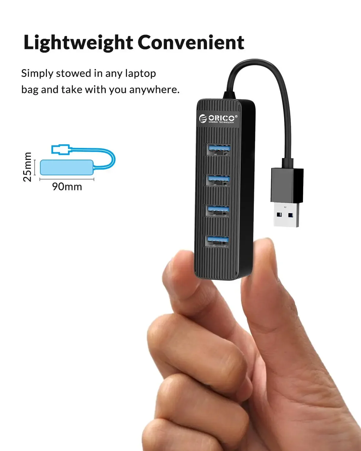 ORICO Usb Hub USB 3.0 HUB Mini Usb C Hub 3.0 USB Power Port High Speed Multi 4 Ports USB3.0 Splitter Adapter Laptop Accessories