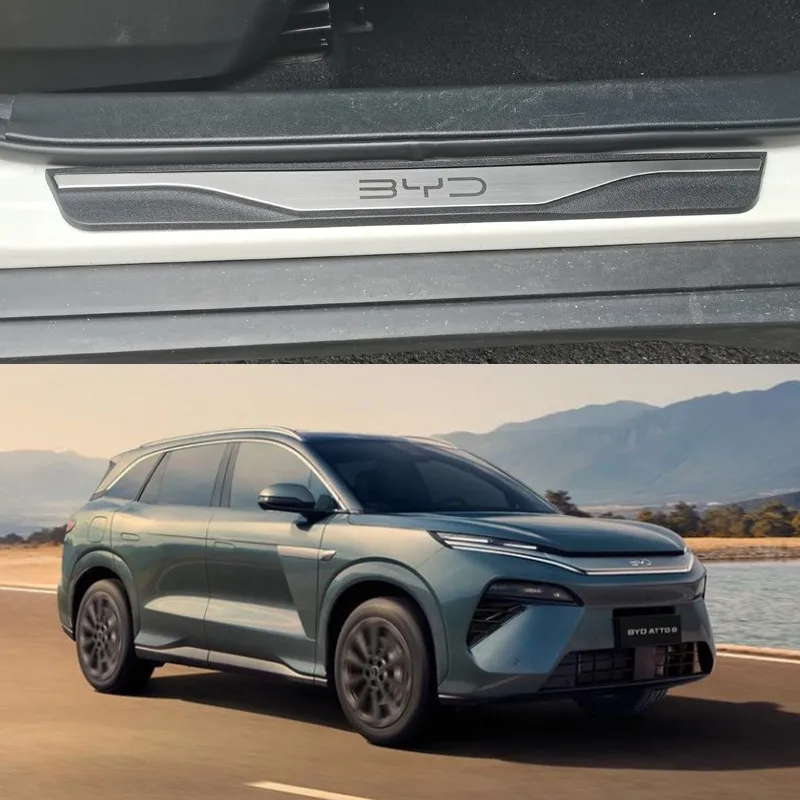 For BYD ATTO 8 Sealion 8 2026 Car Accessories Door Sill Trim Scuff Palte Pedal Protector Guard Auto Threshold Stickers Styling