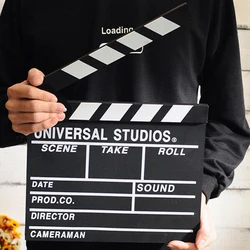 Wood Clapper Board Reusable Props Decoration Boards Director Slate Video Action Movie Scene Shooting Tool Clapboard