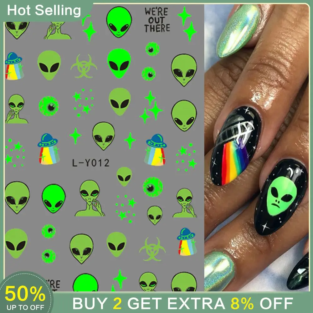 Halloween Glow Nail Art Fun Innovative Creative Halloween Nail Art Luminous Spider Web Nail Art Sticker Glow In The Dark 3d