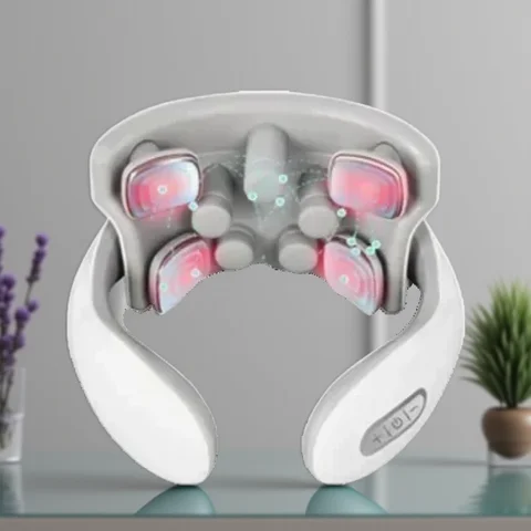 Smart Neck And Back Massager Device Shoulder Neck Massage Cervical Vertebra Vibrator Heating Relieve Pain Muscle Care