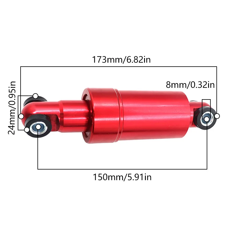 110/125/150mm electric bicycle rear shock absorber suspension suitable for folding scooter 49cc pocket bicycle electric bicycle