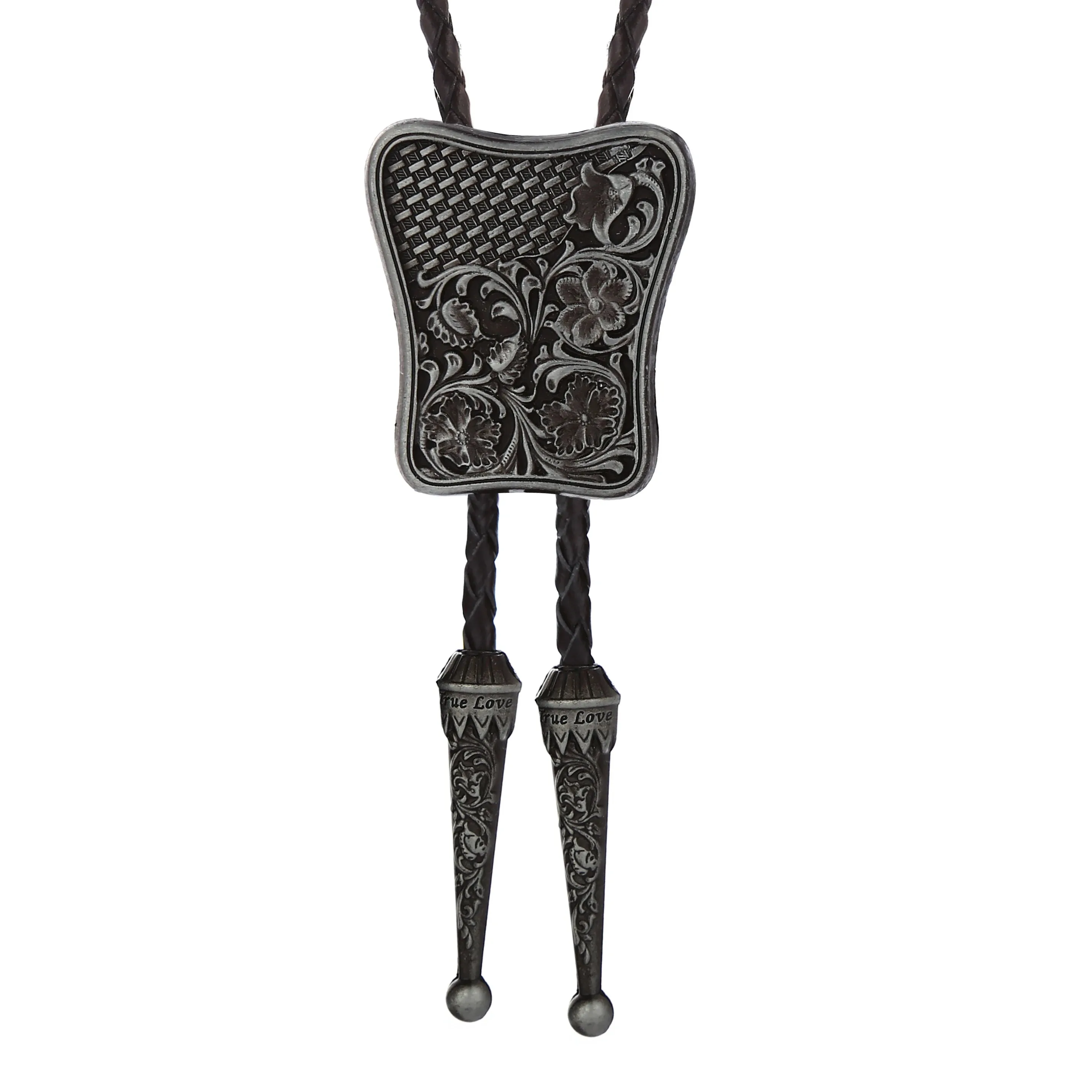 

Western denim Bolo Tie fan-shaped retro pattern fashion men's casual bow tie