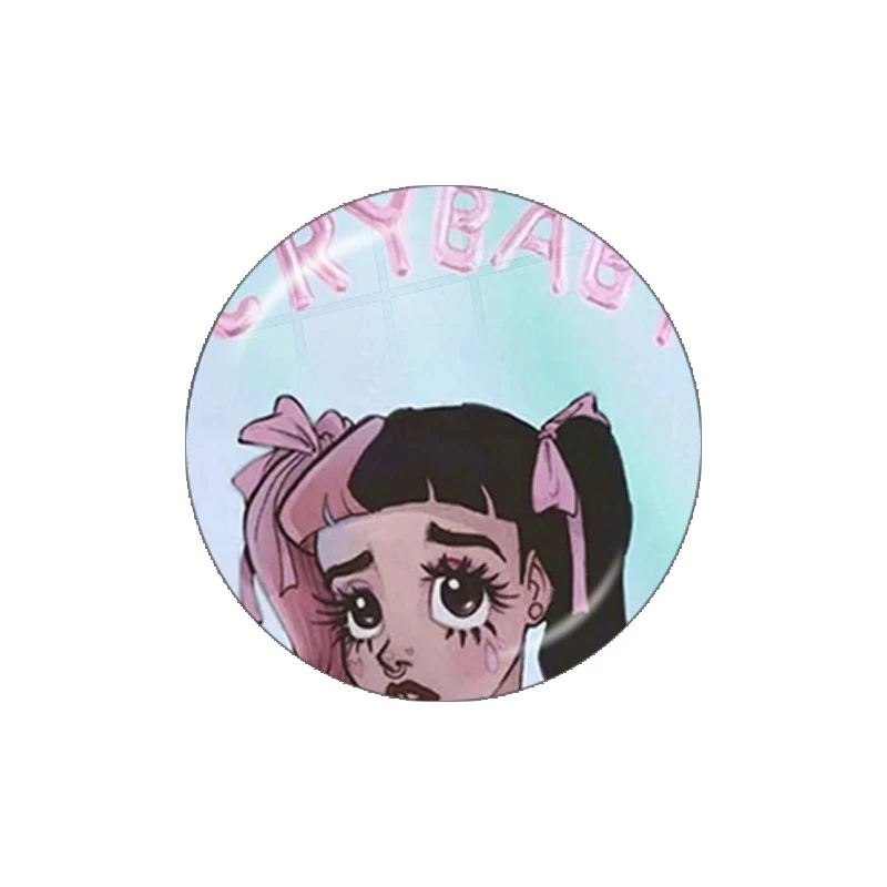 Melanie Martinez Pop Music Crybaby 10Pcs 12mm/16mm/18mm/20mm/25mm/30mm Round Photo Glass Cabochon Demo Flat Back Making Finding