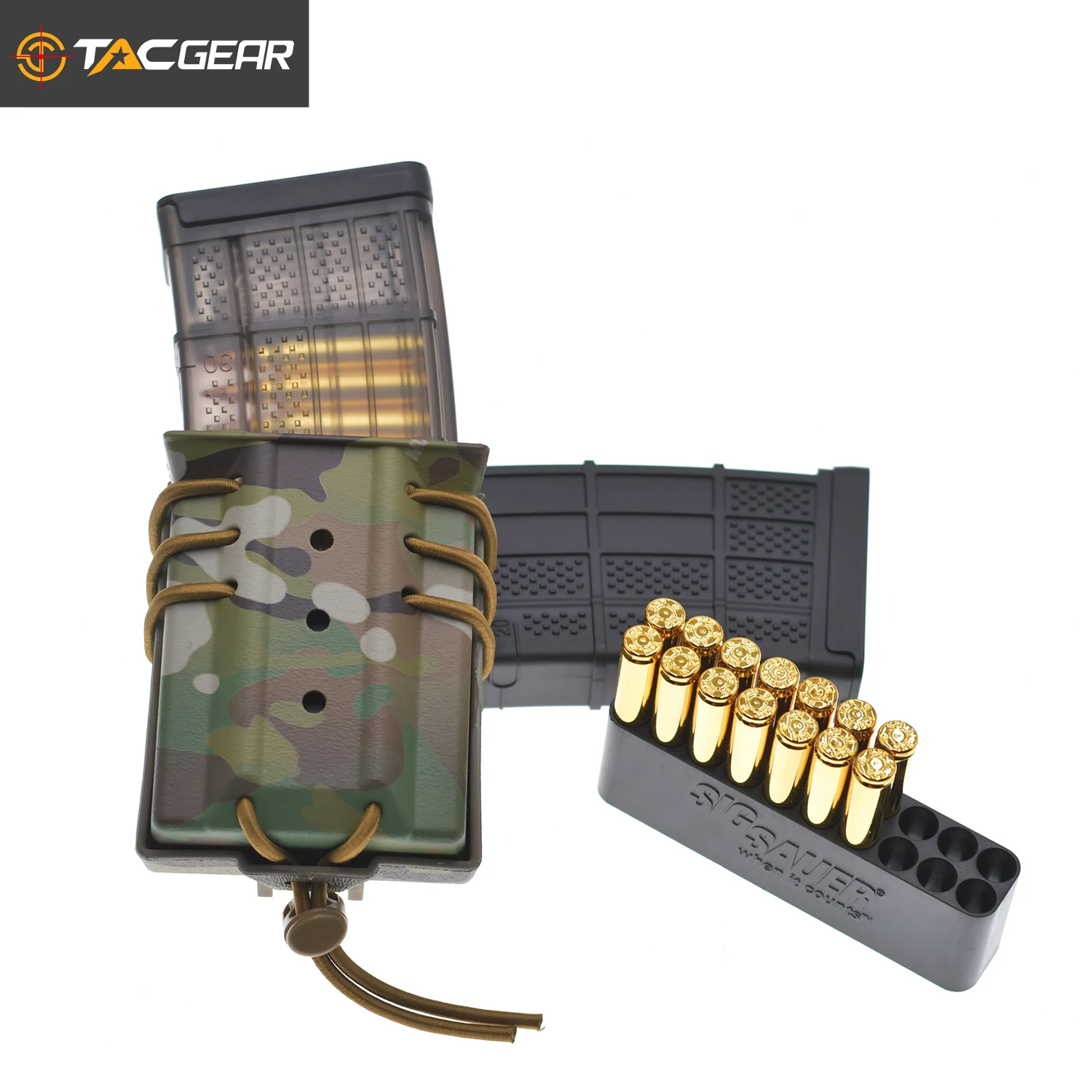 TACGEAR City-Assault Molle Belt Clip Single Rifle Mag Pouch 5.56 .223 7.62 .308 Magazine Pouch M4 AR AK Mag Carrier Airsoft