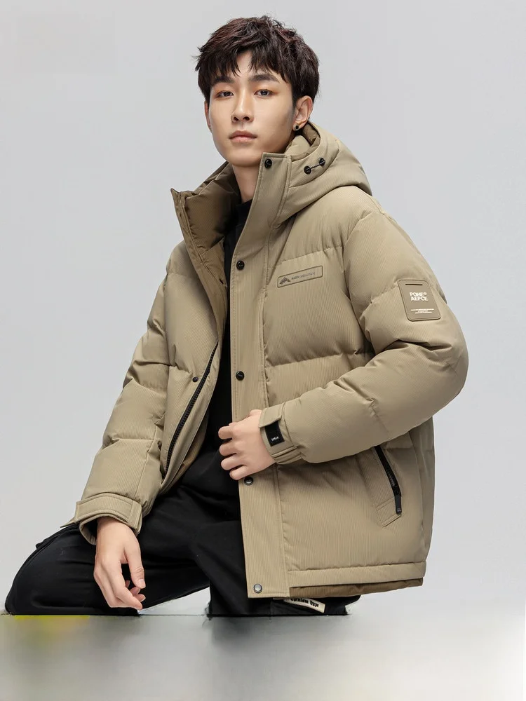 

Snow Fly Spring 2026 Men's Short Thickened Warm Casual Fashionable All-Match down Jacket Business Outdoor Polyester Fiber