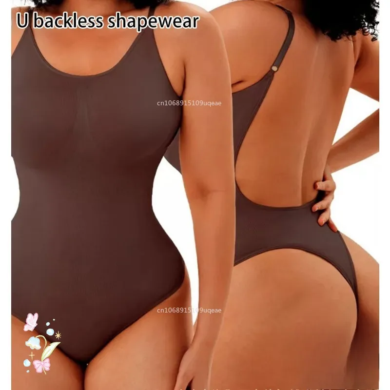 Body Gainant Shapewear Femme Grande Taille Dos Nu - Soutien-Gorge Intégré, Sans Couture, Entrejambe Ouvert Pour Un Confort Optimal