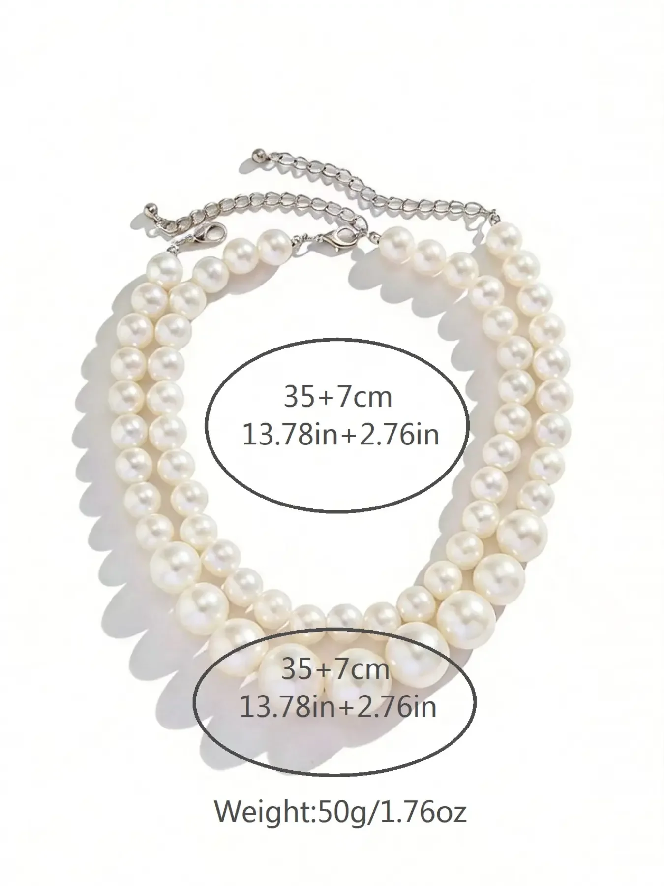 Women's Elegant Faux Pearl Decorated Layered Necklace, Exquisite Trendy Beaded Necklace, Chic Jewelry As Gift for Girlfriend, Necklace Set, Decorative Beaded Necklaces