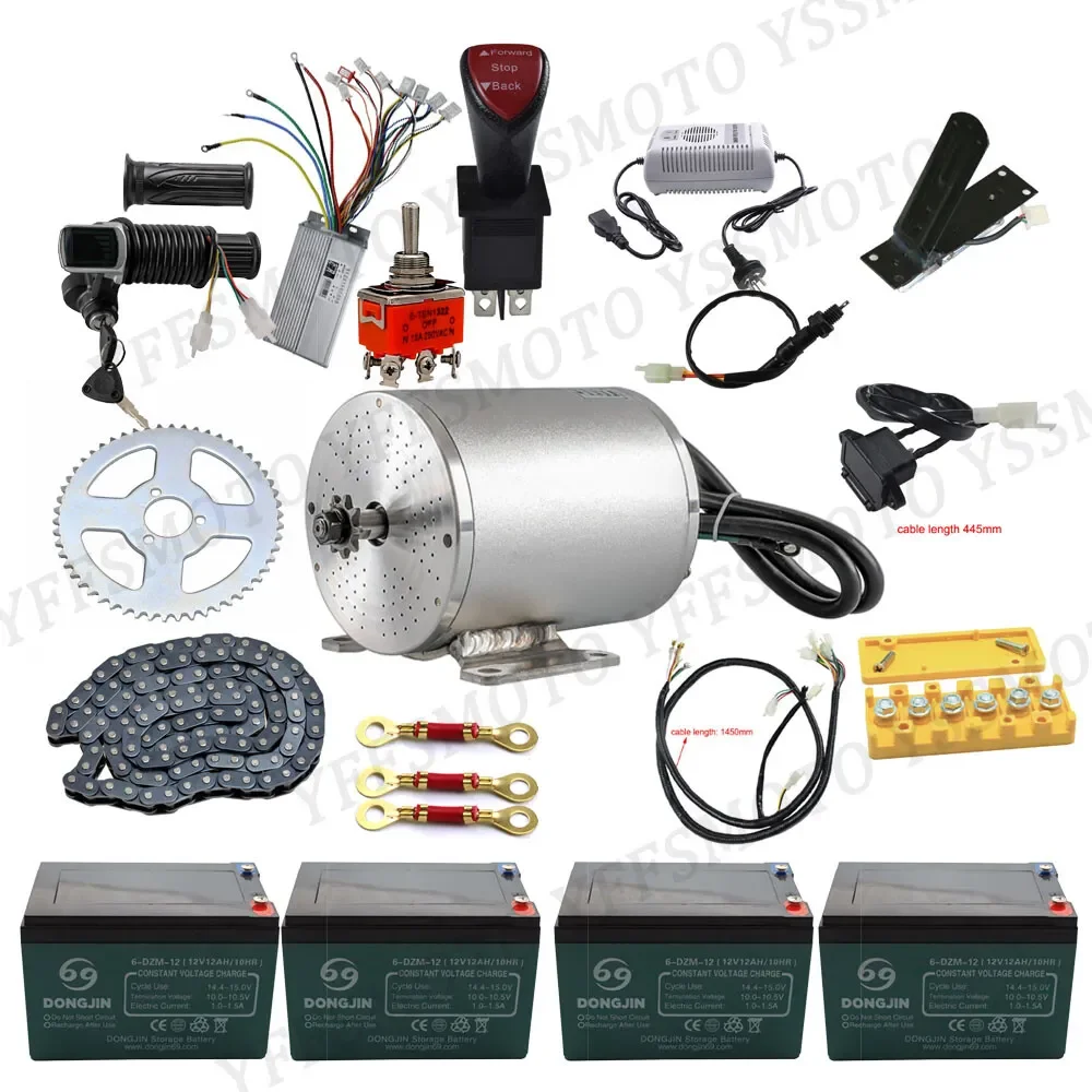 TDPRO 48V 1800W DC elektryczny silnik bezszczotkowy/kontroler/uchwyty/łańcuch do gokart Buggy skuter golfowy Quad części rower ATV