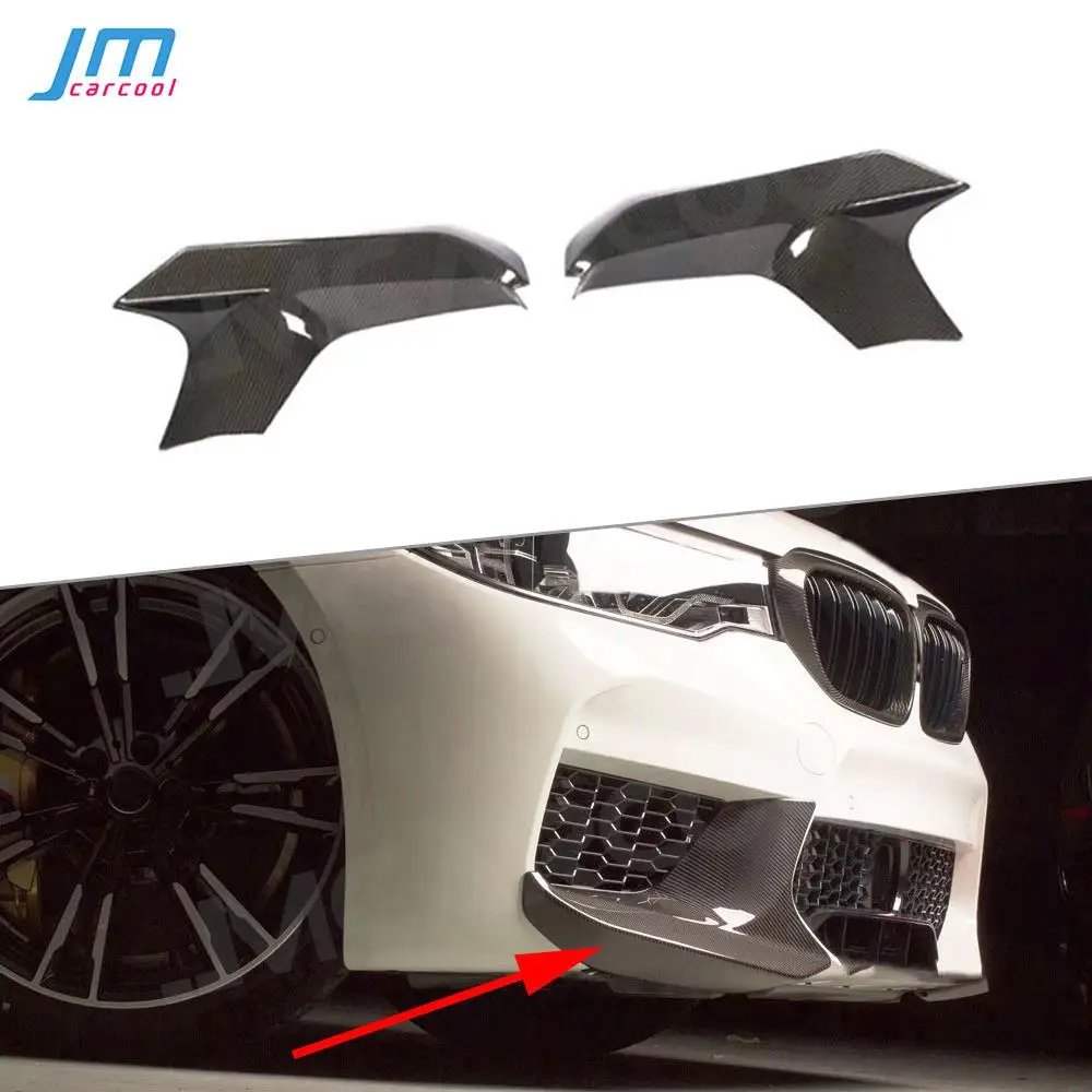 

Carbon Fiber Front Bumper Lip Chin Spoiler Splitters Flaps Canards Head Protector Cover For BMW 5 Series F90 M5 2018 2019