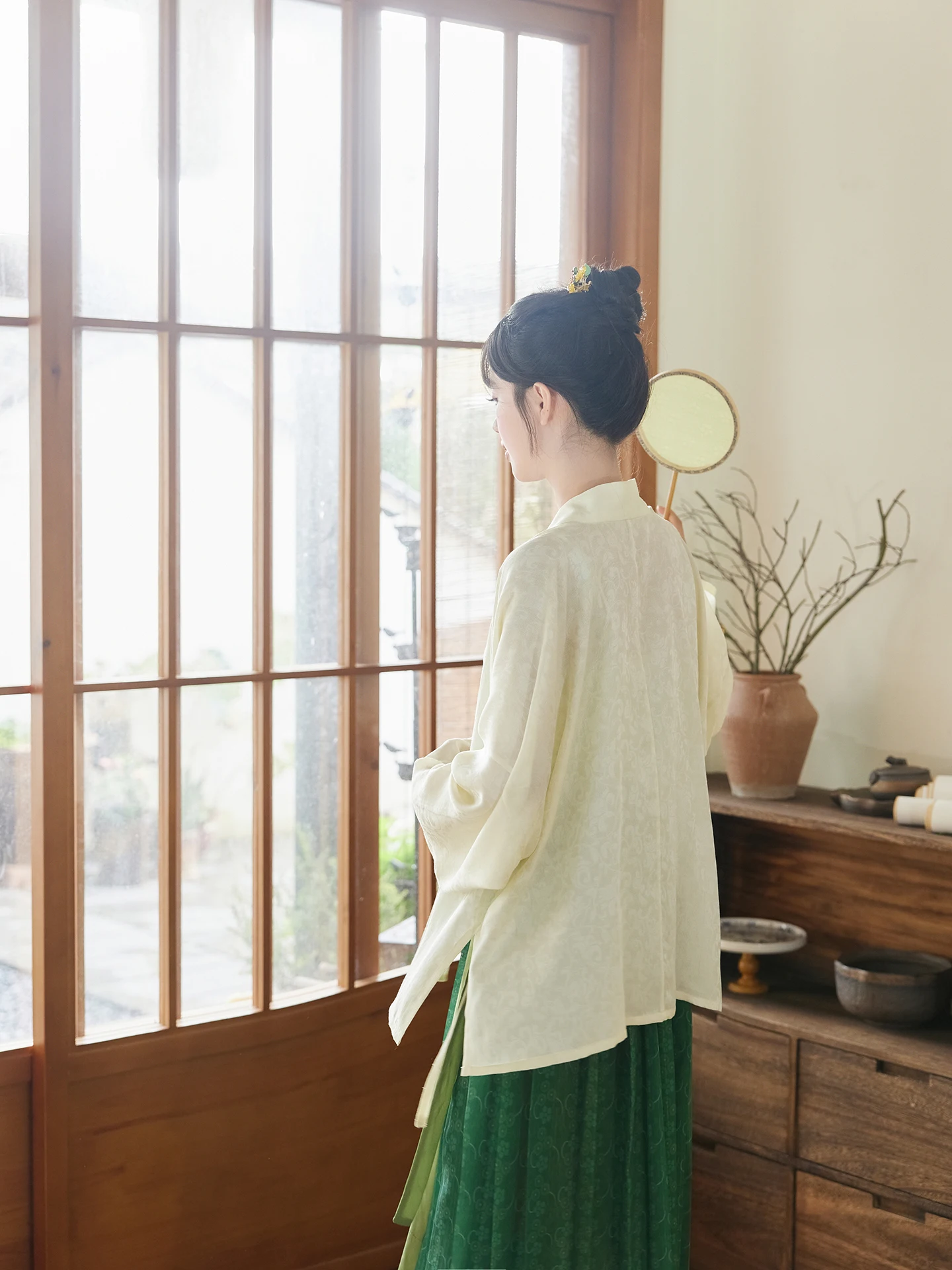 

Autumn Wood Hanfu Summer Set Gauze Strapl Print Aircrt Sve k Pattern Pleated Skirt Women's Traditional Chin...