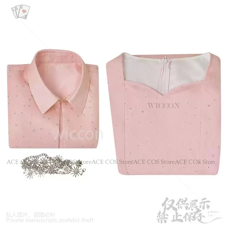 

Anime Movie Agathaa Cosplay Lilia Costume Women Girls Pink Dress Lolita Belt Shawl Outfits For Halloween Christmas Customized