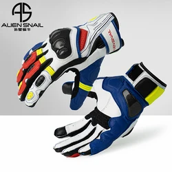 Ngoài Hành Tinh Ốc Găng Tay Xe Máy Sợi Carbon Chống Rơi Guantes Moto Nam Xe Máy Găng Tay Cảm Ứng Màn Hình Moto Cảo Tháo Găng Tay