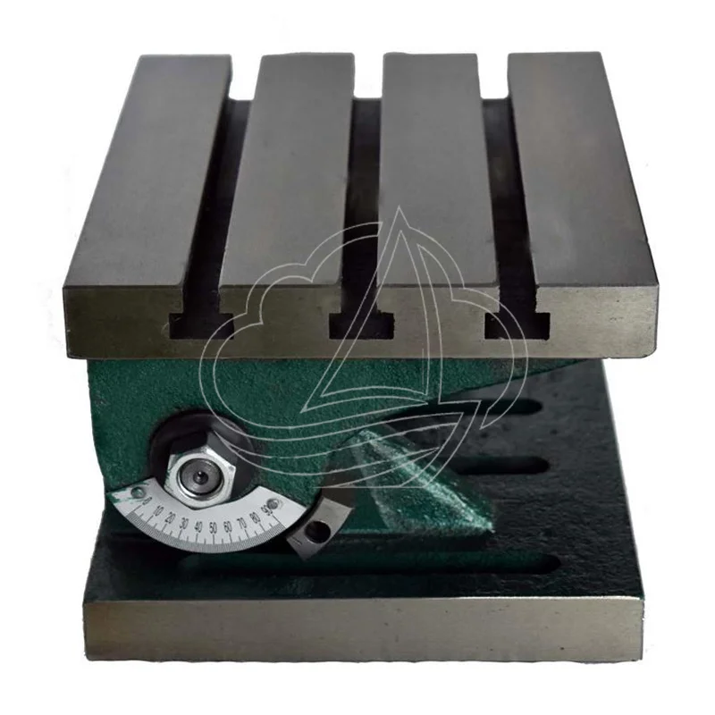 High Precision 6 Inch Work Table, Tiltable & 90° Rotating Structure, Auxiliary Tool for Metal Machining Equipment