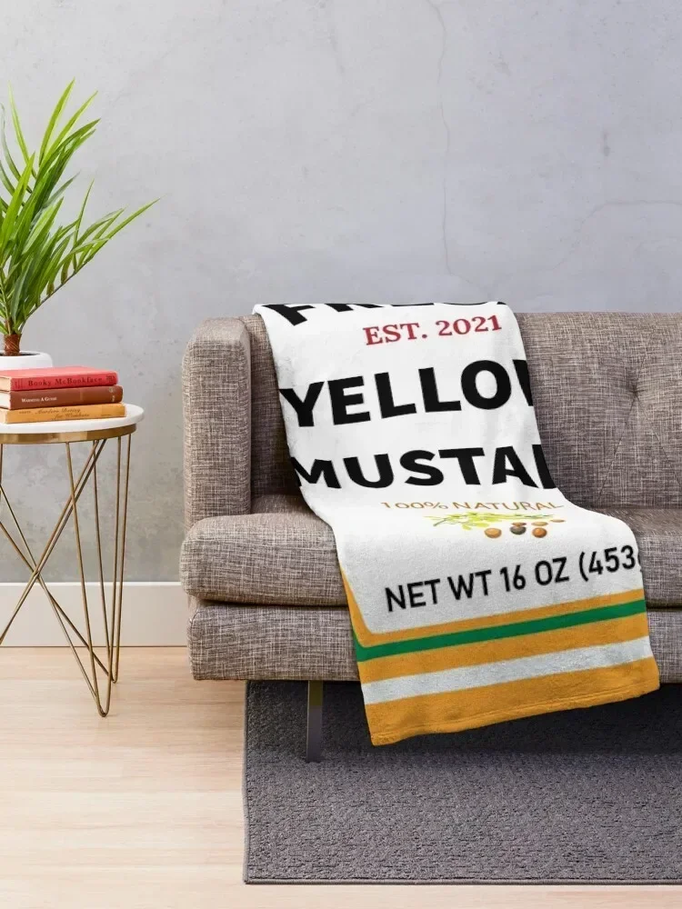 Fresh Yellow Mustard Halloween Costume Throw Blanket For Decorative Sofa Plaid on the sofa Blankets