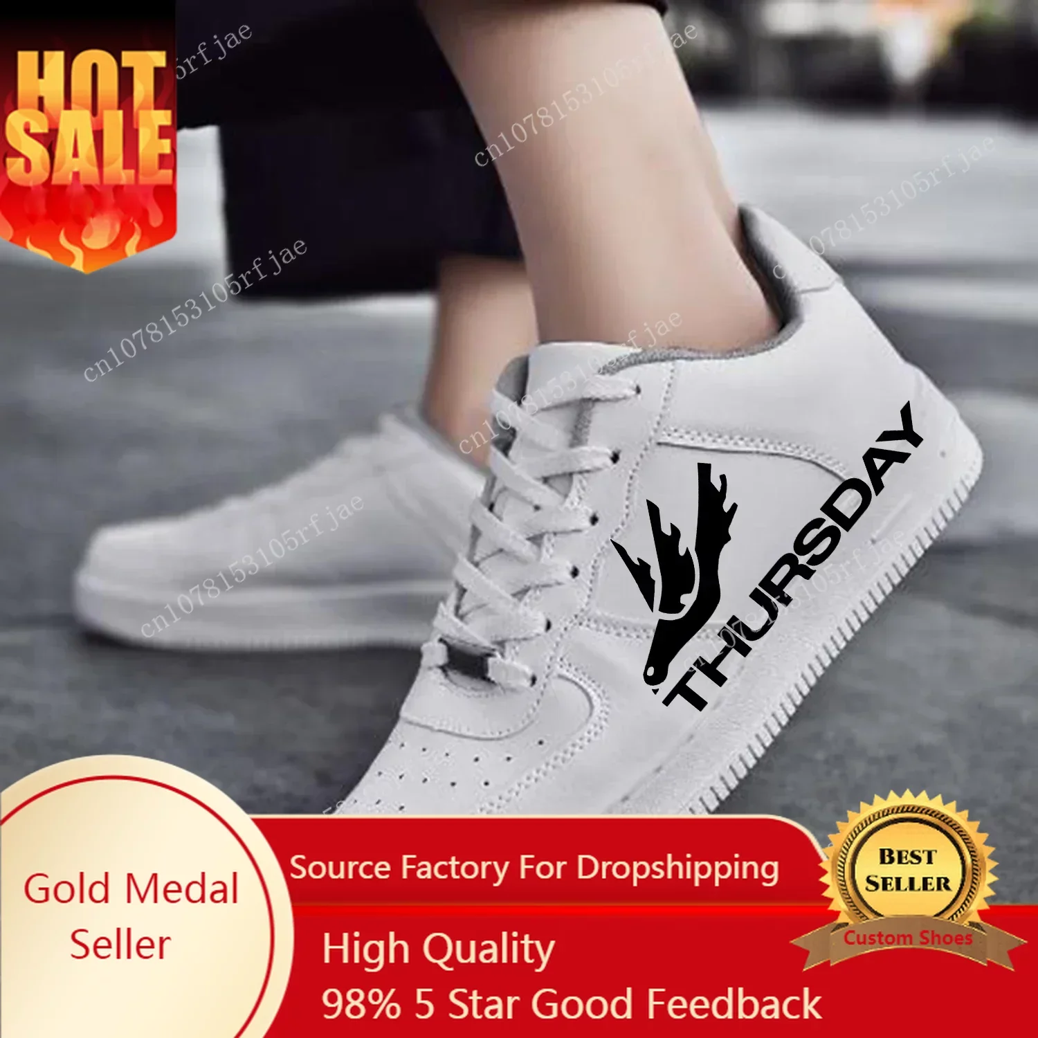 

Thursday Band AF Basketball Mens Womens Sports Running High Quality Flats Force Sneakers Lace Up Mesh Customized Made Shoe DIY