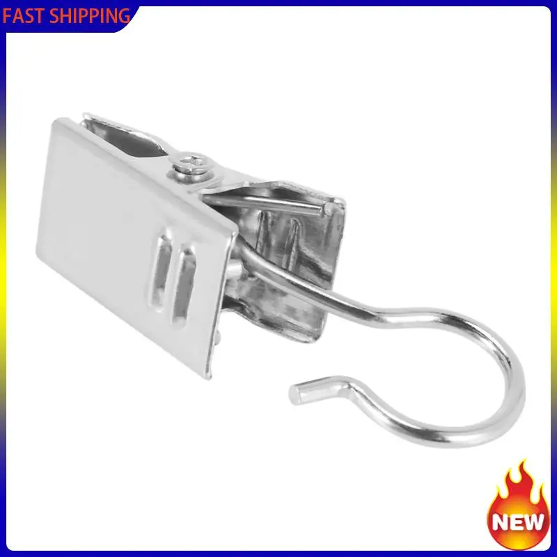 

Hot Trend-1000 PCS Stainless Steel Curtain Clips With Hook For Curtain Photos Home Decoration Outdoor Party Wire Holder