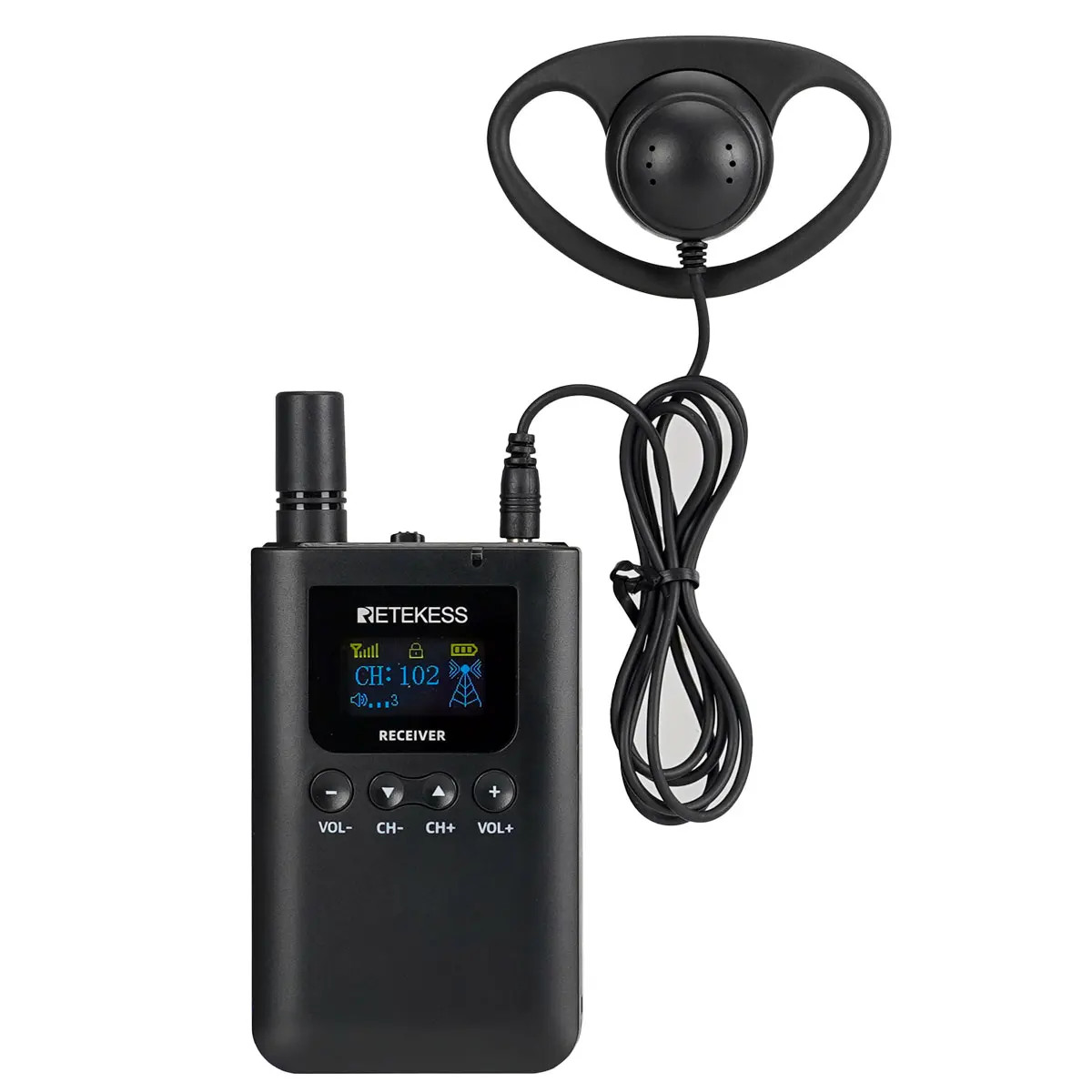 Retekess tt125 Drahtloses Tour Guide Headset System, Audio-Dolmetschersystem, Drahtloses Audiosystem, Flüster Tour Guide System, Kirchendolmetschersystem für Führungen, Bildungs- und Schulungssystem für Werksbesuche – Detail 13