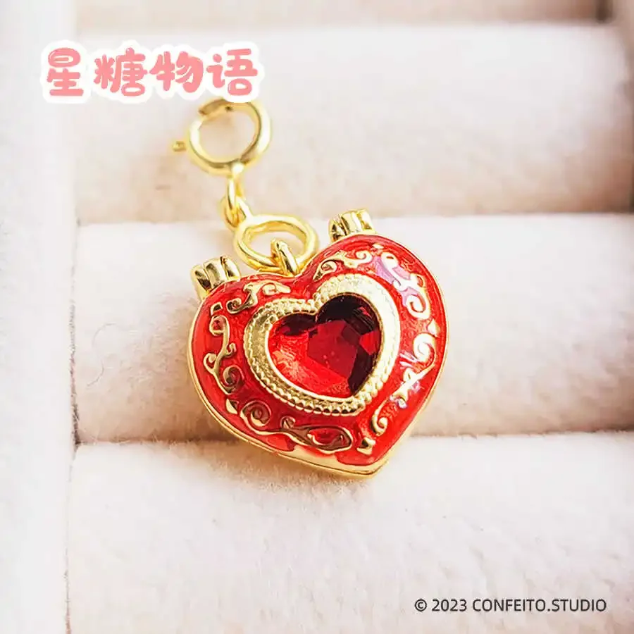 Anime Handmade Sugar Sugar Rune S925 Pure Silver Heart Necklace Pendant Cosplay Collection Xmas Gift