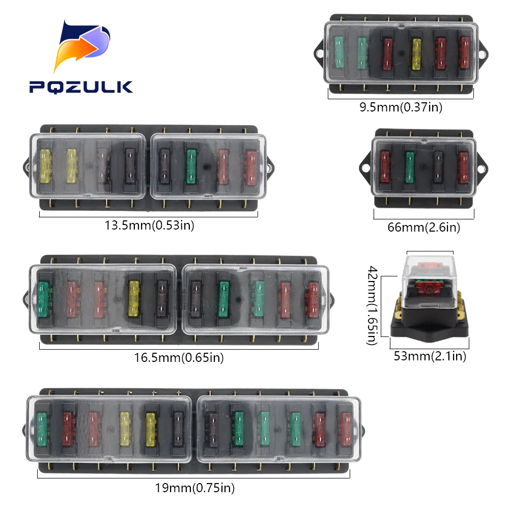 Car fuse holder 4/6/8/10/12 Way Circuit Standard ATO Blade Fuse Box Block Holder 12V/24Ve For 22mm Handlebar Motorcycles E-Bikes