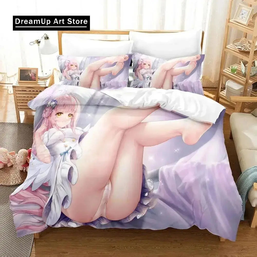 Anime Misono Mika Blue Archive Bedding Set Duvet Cover Bed Set Quilt Cover Pillowcase Comforter king Queen Size Boys Adult