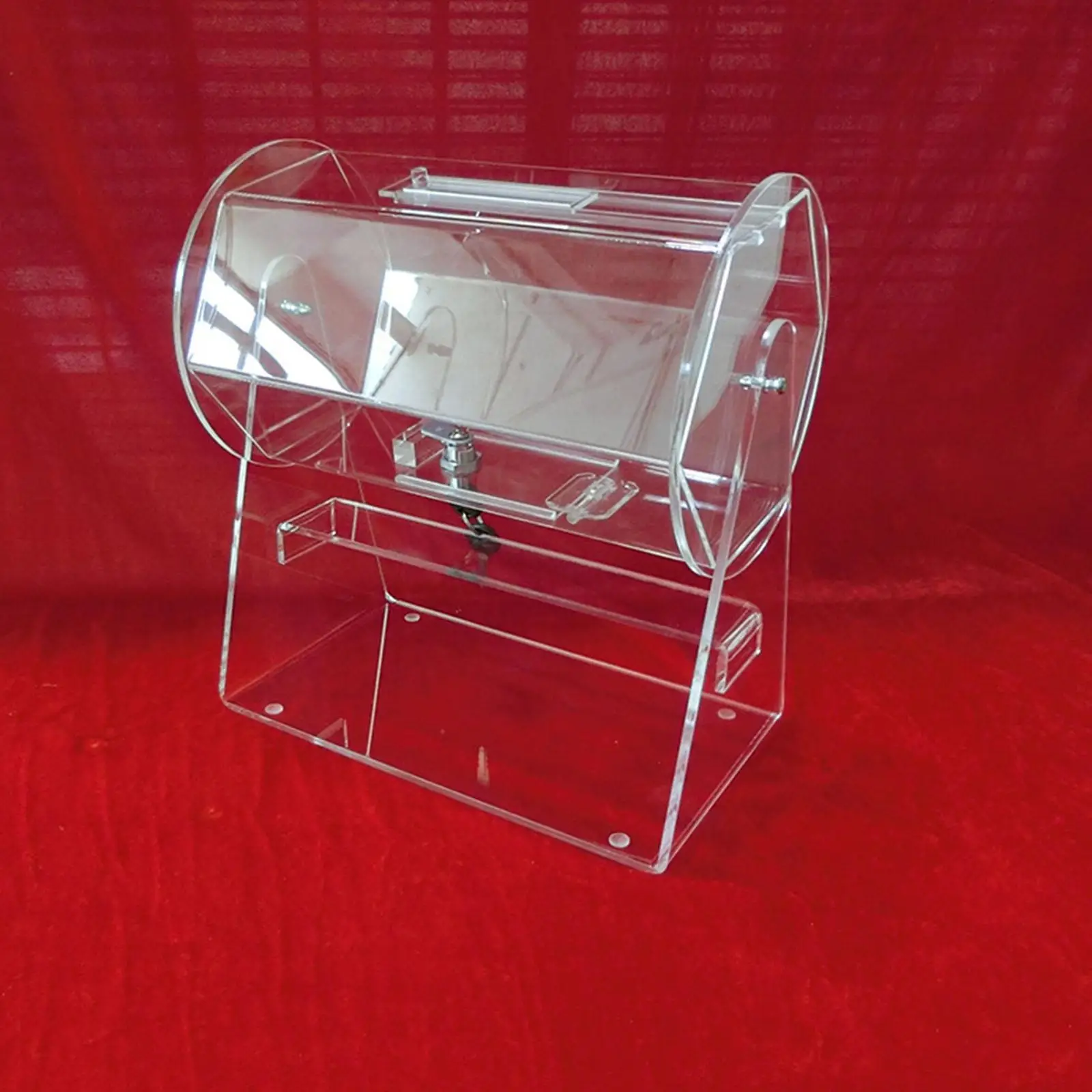 

Raffle Drum Transparent Small Raffle Ticket Drum Spinner Cage for Drawing Games Raffle Balls Tickets Family Games Company Party