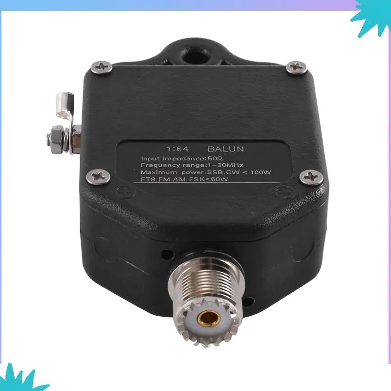 ABZW 2X 1:64 Balun Antena de alimentação final de 4 bandas e 8 bandas usando faixa de frequência 1-30Mhz Potência 100W (PEP)