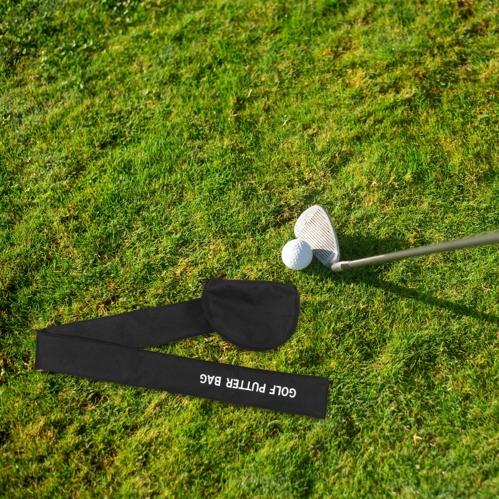 

Putter Protective Cover Golf Club Bag Canvas Pouch Wear Resistant Reusable Small Golfs Holder Black Color Outdoor Bags