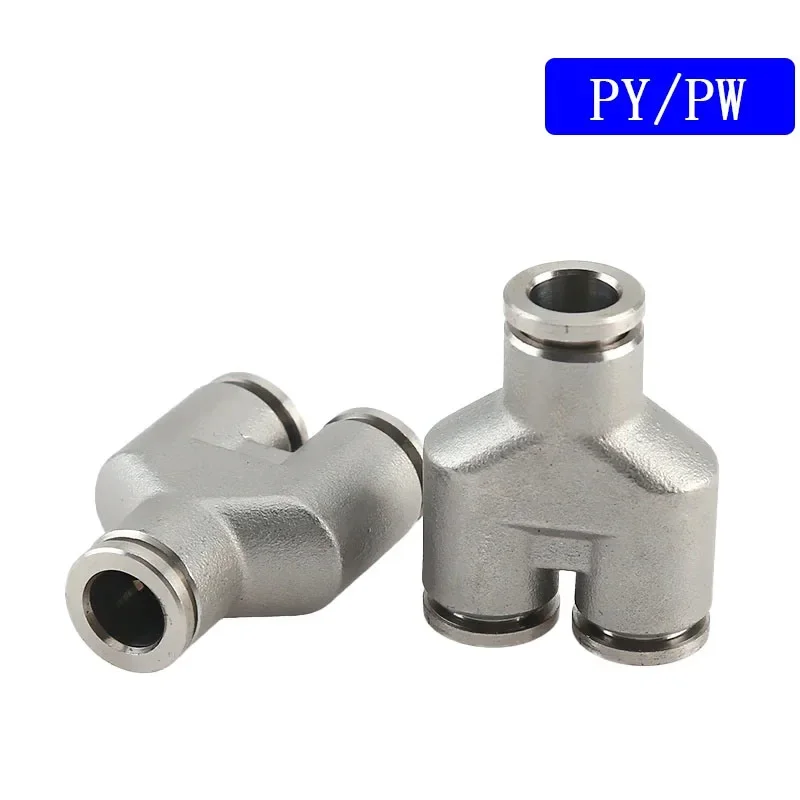 

5PCS 304 stainless steel connector pneumatic hose connector trachea pipe 4 6 8 10 12 quick release connector accessories