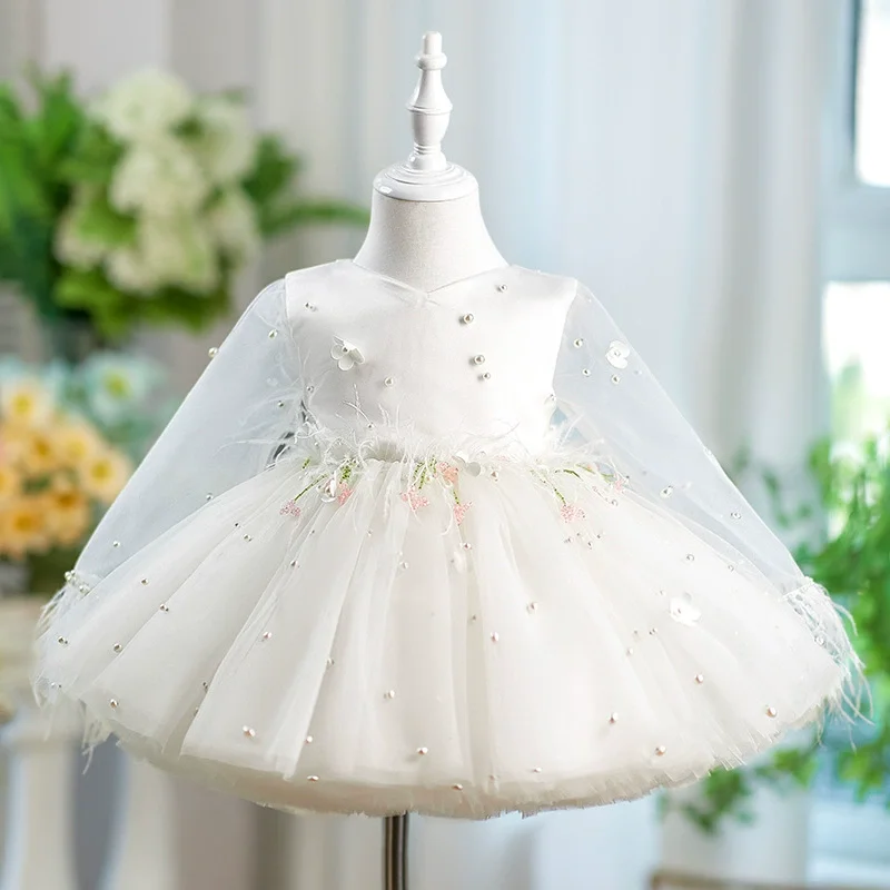 

Elegant White Charming Satin Top Flower Girl Dress Birthday Party Evening Gown Wedding Evening Prom Spring Prom Ball Gown