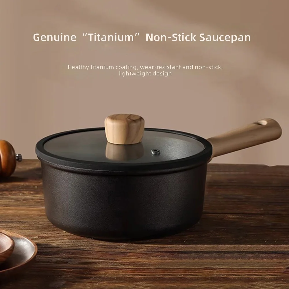 Exquisite Craftsmanship New Arrival Titanium Non-Stick Milk Pot Multi-Functional Small Pot for Household Baby Food Making