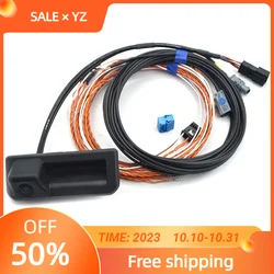 Original 8W8 827 566 D 8W8827566D For Audi Q5 Q7 A5 S5 Rear View Camera Trunk handle with Guidance Line Wiring harness