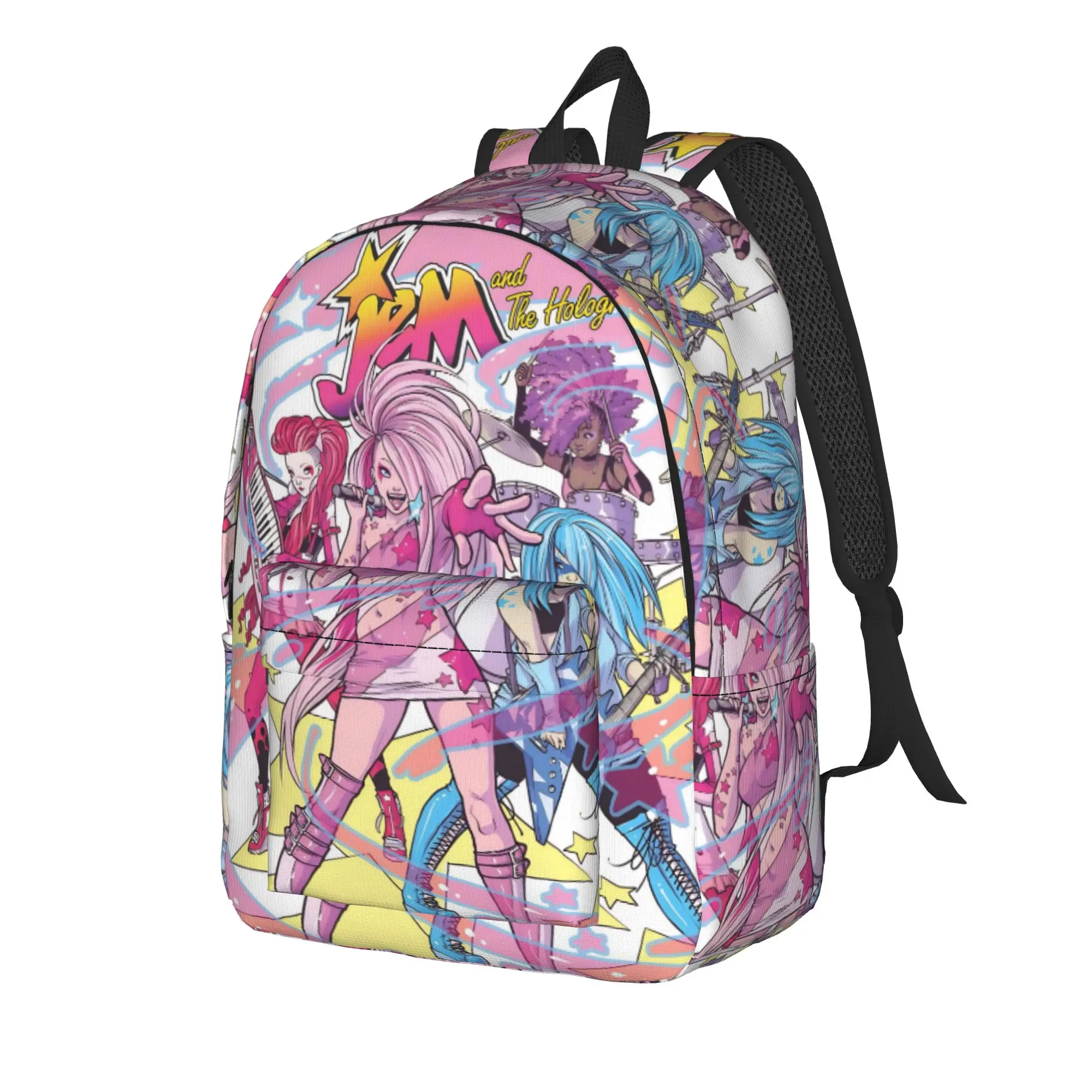 Jem And The Holograms Classical Backpack Lightweight Student Work  Daypack for Men Women Laptop Computer Shoulder Bag