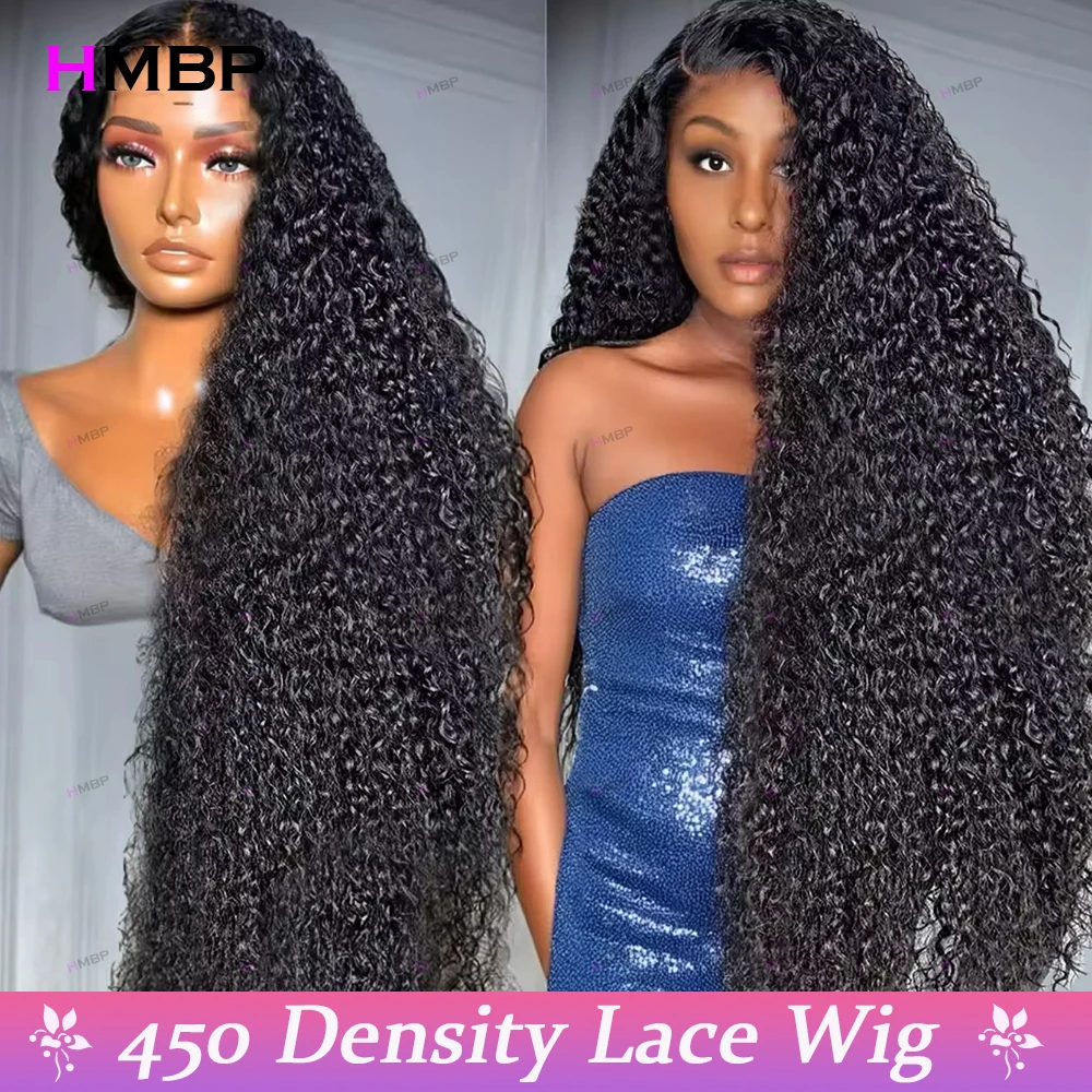 

Preplucked Kinky Curly Lace Human Hair Frontal Wigs 450 Density Glueless Wigs 360/13x6 HD Lace Frontal Wigs For Women Brazilian