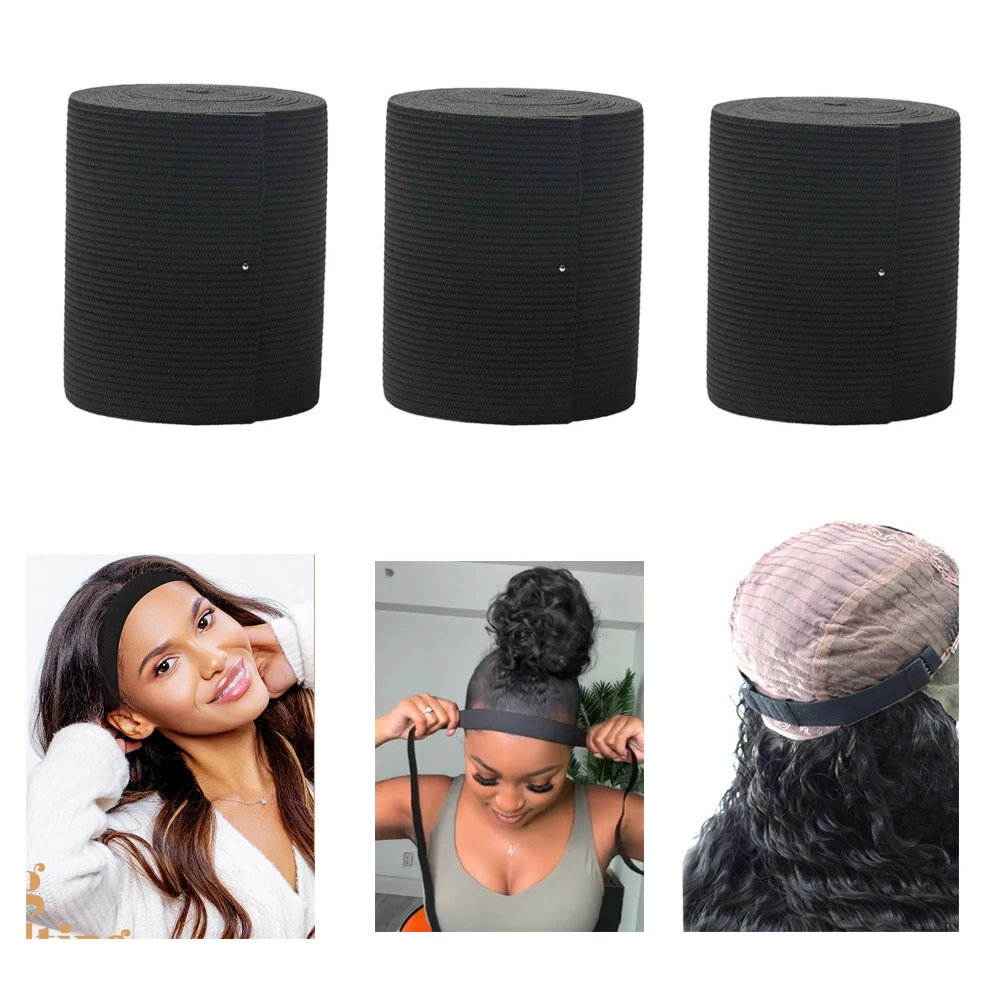 

1.1Yards Wig Elastic Band 1.5/2.5/3/3.5Cm Width Elastic Band For Wigs Diy Black Nylon High Quality Wig Making Accessories