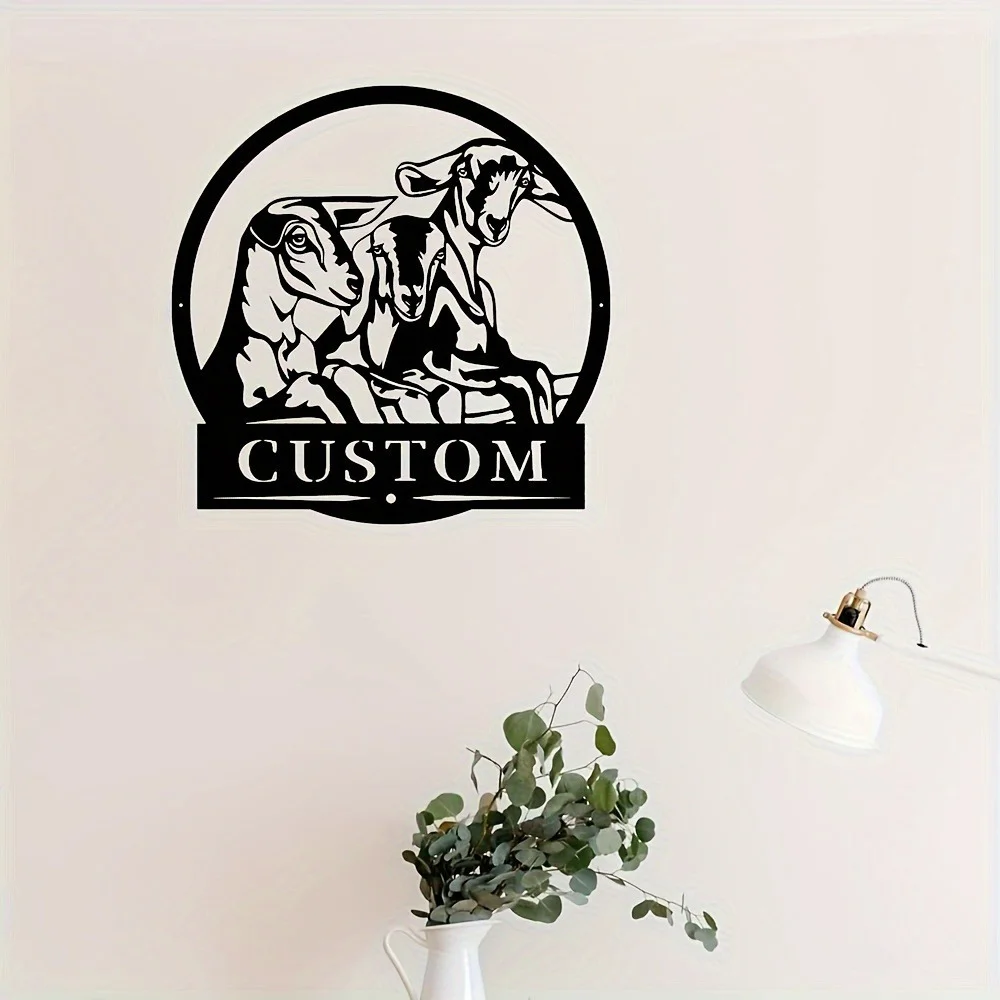 

Custom Handmade Personalizable Metal Goat Wall Hanging for Outdoor Decor in Living and Bedroom Animal Inspired Versatile Design