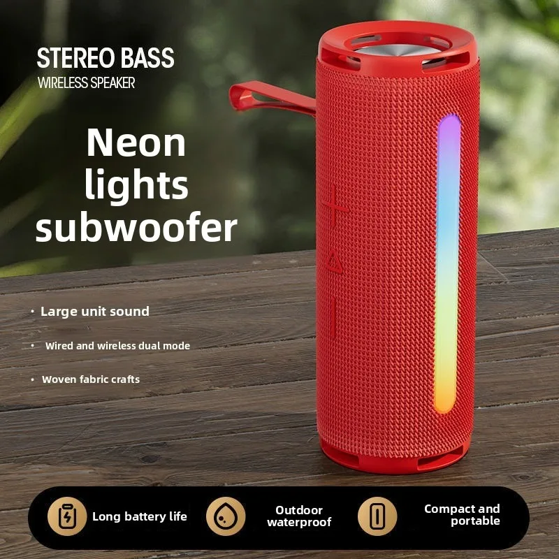 

Портативная Bluetooth-колонка MW Audio с RGB-подсветкой, водонепроницаемая, с двумя динамиками, мощными басами, беспроводная, Bluetooth 5.2